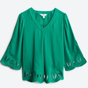 Market & Spruce Embroidery Detail Top, green, S
